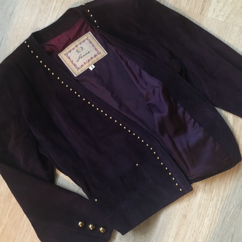 Lanna Purple Suede Blazer - Picture 2 of 8